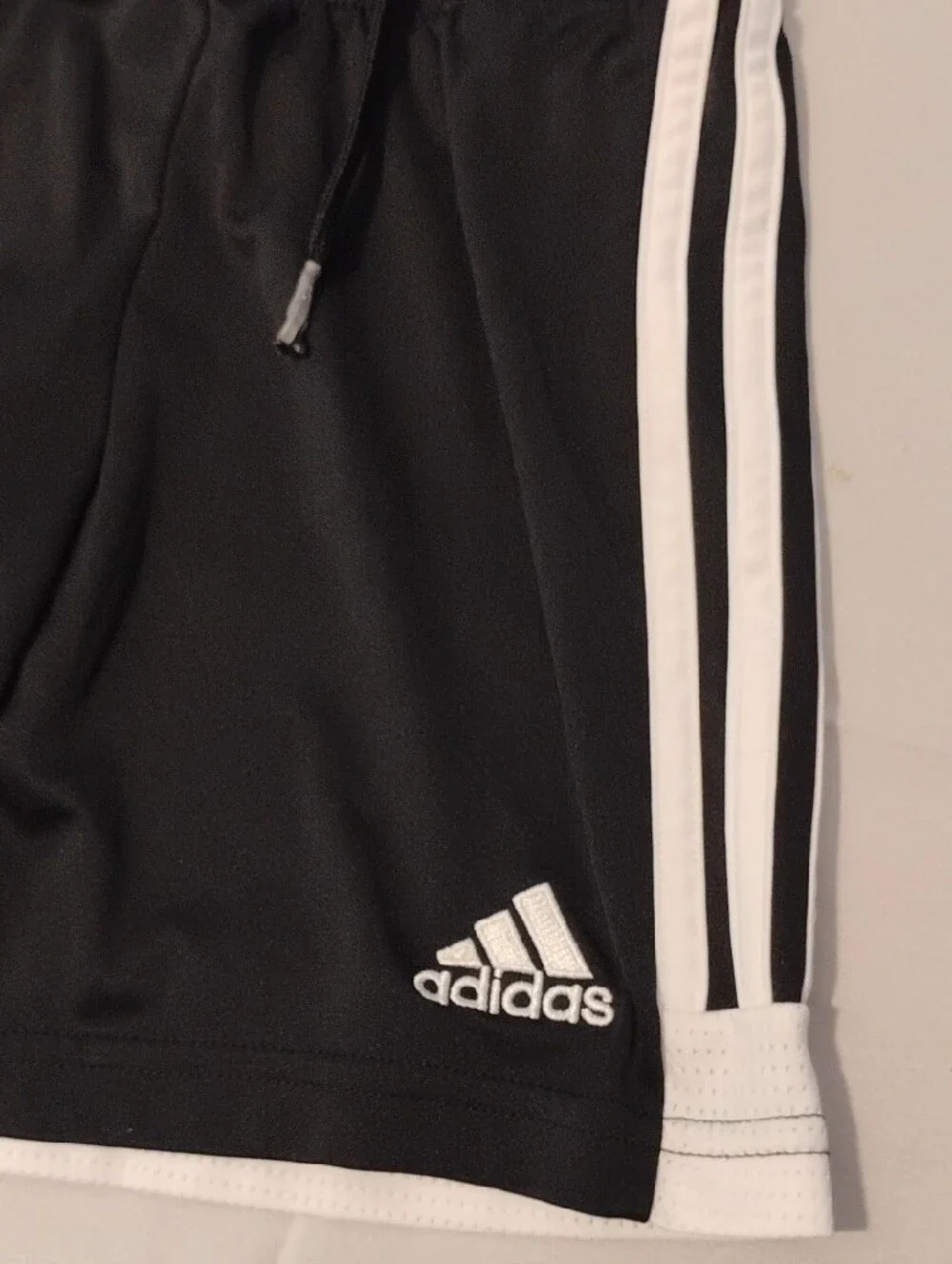 Adidas Youth Black Athletic Shorts Size XS (7-8Y) Like New